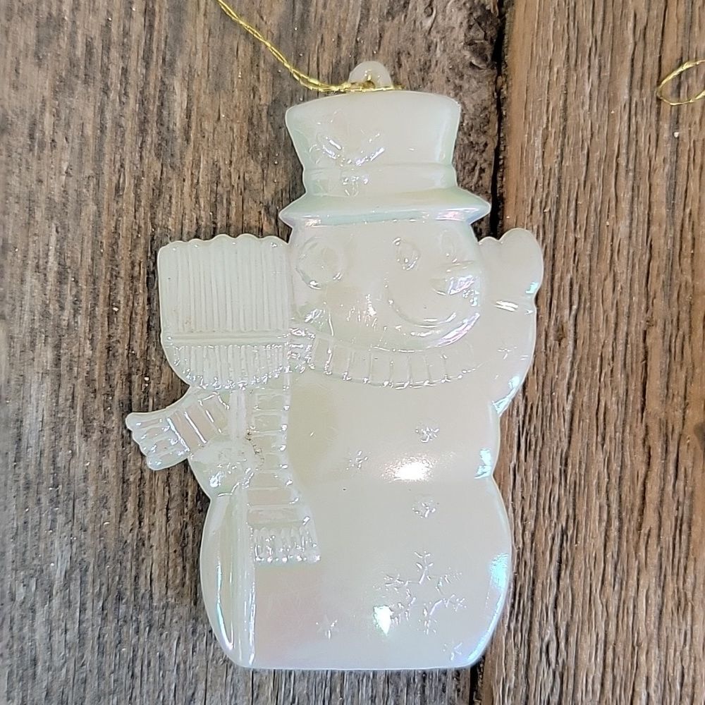 Snowman Christmas ornaments McCrory Co vintage 80s